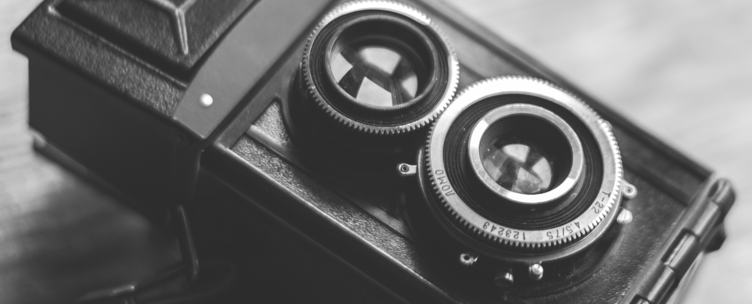 Black and white vintage Lomo camera